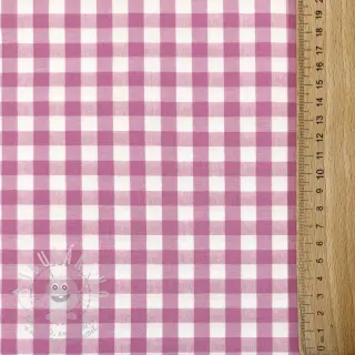 Bavlněná látka Check pink