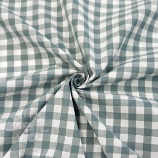 Bavlněná látka Check teal