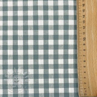 Bavlněná látka Check teal