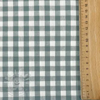 Bavlněná látka Check teal