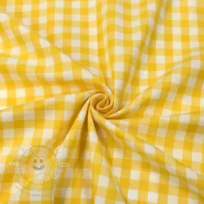 Bavlněná látka Check yellow