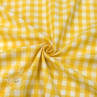 Bavlněná látka Check yellow