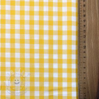 Bavlněná látka Check yellow