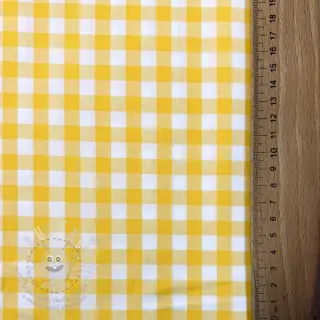 Bavlněná látka Check yellow