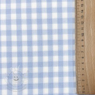 Bavlněná látka Check light blue