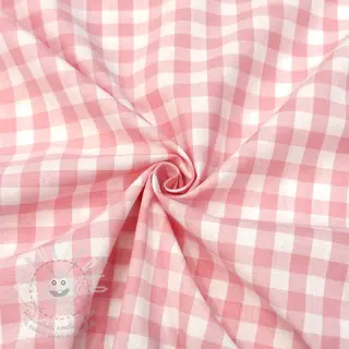 Bavlněná látka Check rosa