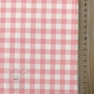 Bavlněná látka Check rosa