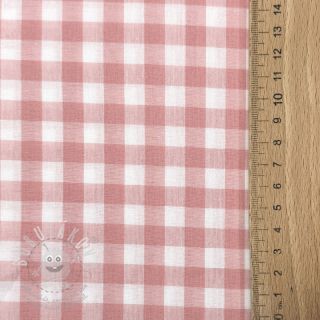 Bavlněná látka Check old rose