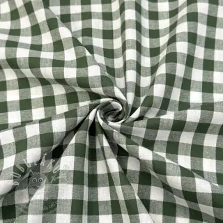 Bavlněná látka Check dark green