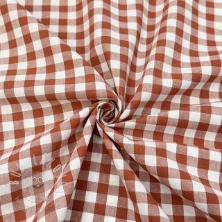 Bavlněná látka Check terra