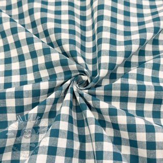Bavlněná látka Check petrol