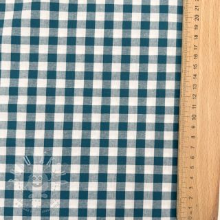 Bavlněná látka Check petrol