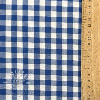 Bavlněná látka Check sky