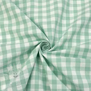 Bavlněná látka Check mint