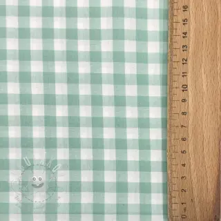 Bavlněná látka Check mint