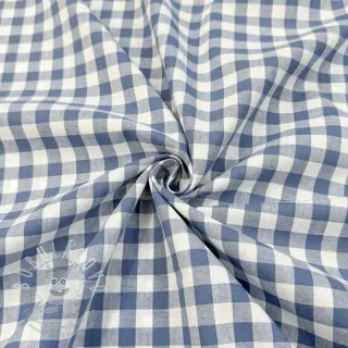 Bavlněná látka Check blue
