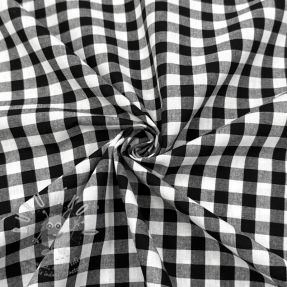 Bavlněná látka Check black