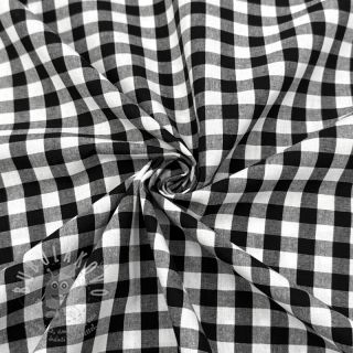 Bavlněná látka Check black