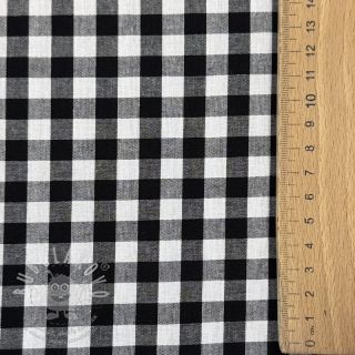 Bavlněná látka Check black