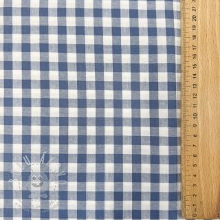 Bavlněná látka Check blue