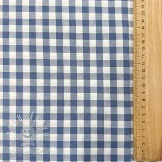 Bavlněná látka Check blue