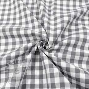 Bavlněná látka Check grey