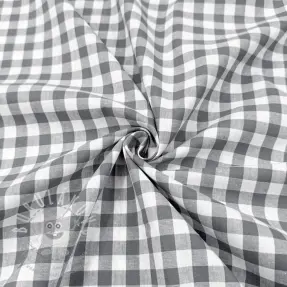 Bavlněná látka Check grey