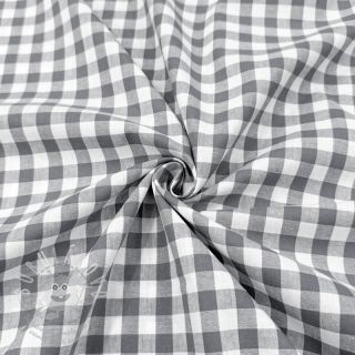 Bavlněná látka Check grey