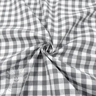 Bavlněná látka Check grey