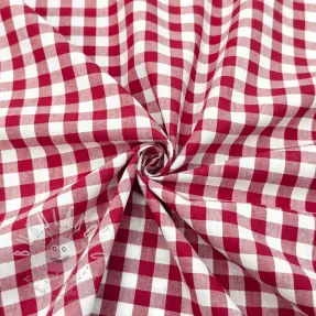 Bavlněná látka Check red