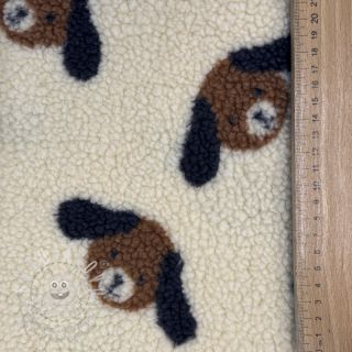 Kabátovina TEDDY JACQUARD Dogs brown