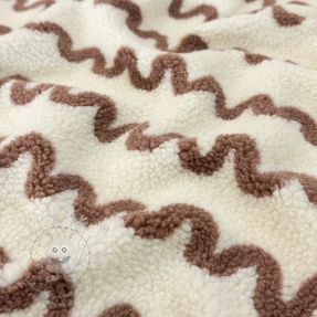 Kabátovina TEDDY JACQUARD Waves camel