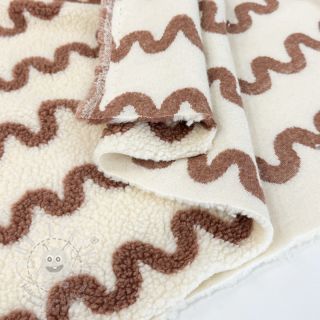 Kabátovina TEDDY JACQUARD Waves camel
