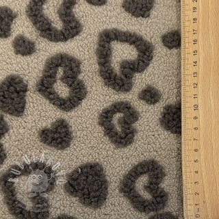 Kabátovina TEDDY Hearts sand