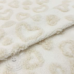 Kabátovina TEDDY Hearts off white