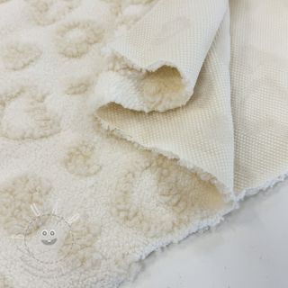 Kabátovina TEDDY Hearts off white