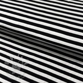 Úplet YARN DYED STRIPES - BLACK