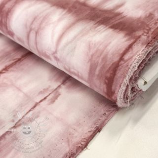Bavlněná látka HAND TIE DYE dark old pink