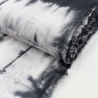 Bavlněná látka HAND TIE DYE black