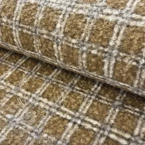 Kabátovina Bouclé Squares design A