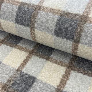 Kabátovina Bouclé Squares design D