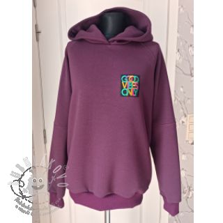 Teplákovina počesaná JOGGING dark purple