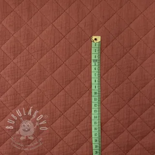 Dvojitá gázovina/mušelín QUILT rouge