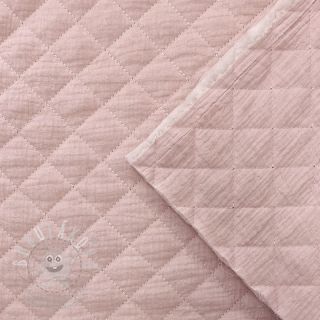 Dvojitá gázovina/mušelín QUILT soft rose