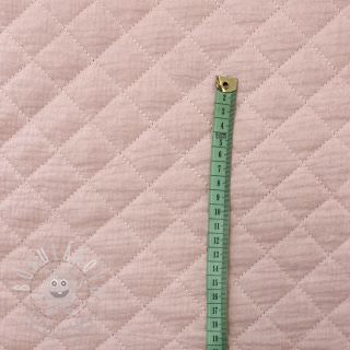 Dvojitá gázovina/mušelín QUILT soft rose
