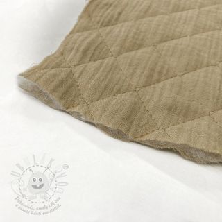 Dvojitá gázovina/mušelín QUILT beige