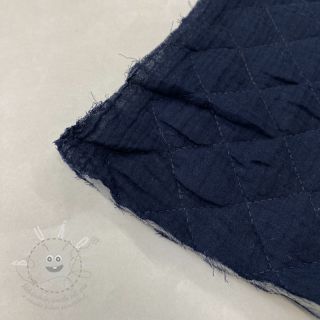 Dvojitá gázovina/mušelín QUILT navy