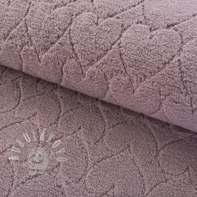 Kabátovina TEDDY Hearts in hearts mauve
