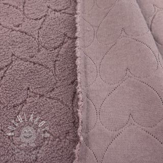 Kabátovina TEDDY Hearts in hearts mauve