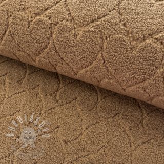 Kabátovina TEDDY Hearts in hearts brown